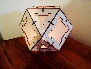 cuboctahedron lâmpada decoração lasercut corte a laser 3d print model - Mito3D