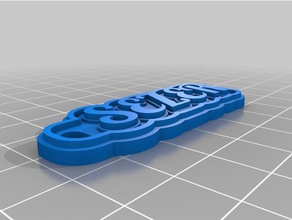 özelleştirilmiş çok satırlı etiket anahtarlığım Anahtarlık 3d print model - Mito3D