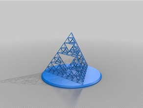 sierpinski lattice tetrix bridging test 3d printing tests math art triangle 3d print model - Mito3D