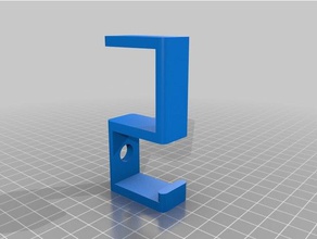 my customized parametric desk hook w hole headphone cable headphones band office 3d print model - Mito3D