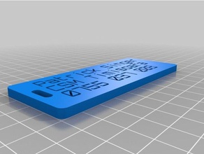 patrick etiqueta de bagagem organização personalizado 3d print model - Mito3D