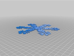 attalia's snowflake interactive art customized 3d print model - Mito3D