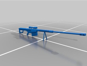 barrett 50 cal Spielzeug & Spiele big gun Kugel Feuer-arm Feuerwaffe Waffen sniper 3d print model - Mito3D