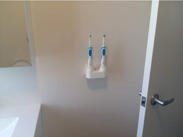 oralb dual toothbrush mount nz power outlet bathroom 3D print model - Mito3D