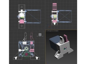 kompakt-extruder kossel mini 3d-Drucker-Extrudern delta deltaprintr delta-Drucker delta-Roboter extruder 1515 3d print model - Mito3D