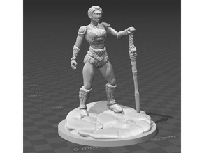 female barbarian games 3d print model - Mito3D