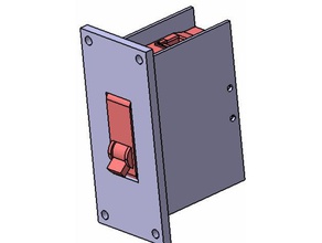 disjoncteur à boîtier au mur de l'électronique le fusible coffret fusibles logements inwall 3d print model - Mito3D