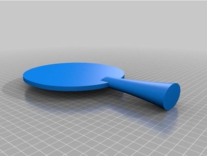 my customized parametric ping pong paddle sport & outdoors 3d print model - Mito3D