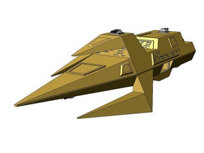 wing commander - kilrathi ralarrd-class light destroyer 3d printing pc game scifi spaceship starship videogame 3 3d print model - Mito3D