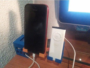 shelf-edge-smartphone-dock - Organisation apple docking-station iphone Regal smartphone smartphone-Ständer 3d print model - Mito3D