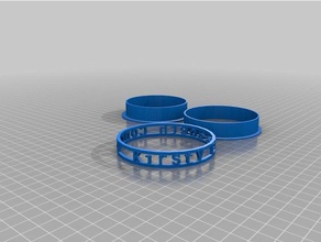 mi personalizados girar el texto de la pulsera las pulseras personalizado 3d print model - Mito3D