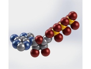 molécula de atp modelo modelos átomos química a do em escala 3d print model - Mito3D