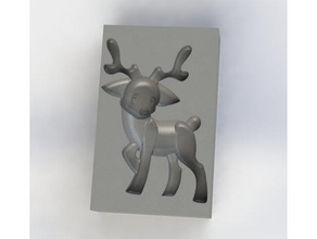 reindeer chocolate mold kitchen & dining christmas 3d print model - Mito3D