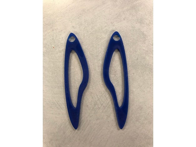 déséquilibré boucles d'oreilles des boucle d'oreille lasercut coupeur de laser 3D print model - Mito3D