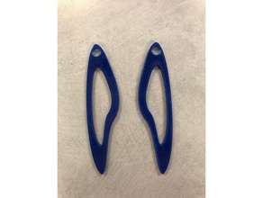 lopsided loops earrings earring lasercut laser cutter 3d print model - Mito3D