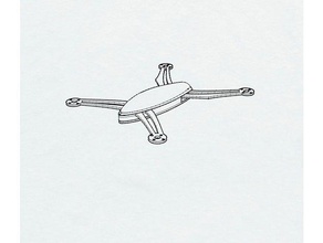 quadcopter 260 drone telaio hobby diydrones frame 3d print model - Mito3D
