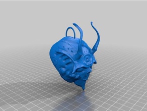 biomech demone faub accessori testa del mostro 3d print model - Mito3D