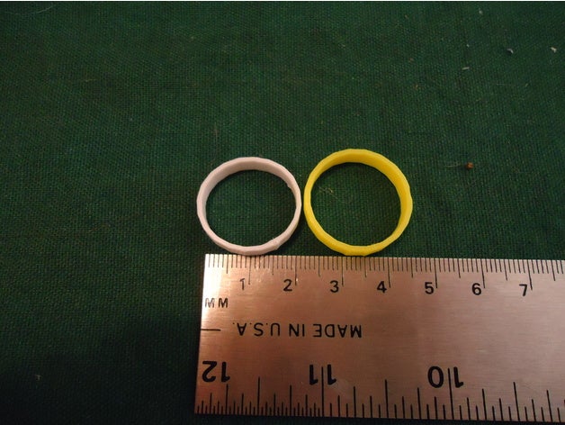 11 ince düz halka boyutu yüzük özelleştirilmiş yüzüğü bandı bantları basit bir boyut numara 3D print model - Mito3D