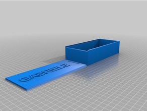 il mio personalizzato impilabile multi casella di far scorrere coperchio del testo compartimenti organizzazione su misura 3d print model - Mito3D