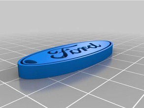 Schlüsselanhänger ford logo automotive keychain 3d print model - Mito3D