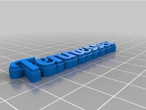 tennessee sinal chaveiros personalizado 3d print model - Mito3D
