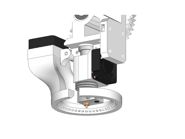 ventilador capa - layer-Lüfter 30 x 3d-Drucker Teile fan mount gregs wade 3D print model - Mito3D