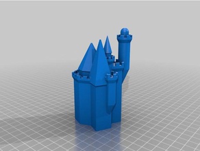 kleinere Burg Gebäude & Strukturen kundengebundene 3d print model - Mito3D