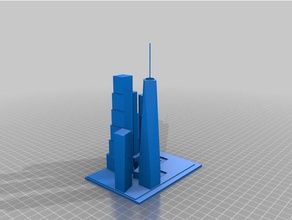 komplett neue world trade center Gebäude & Strukturen financial district in new york city nyc wtc 3d print model - Mito3D