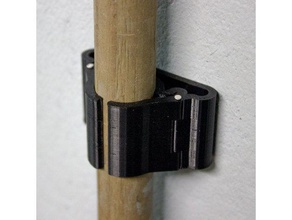 chiusura scopa manico a pinza gancio di supporto organizzazione la ginestra titolare appendiabiti strumento muro montaggio parete 3d print model - Mito3D