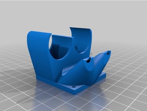 çift e3d 4-1 fan kanalı 3d yazıcı ekstruder 3d print model - Mito3D