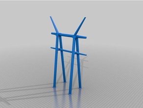 borulu kule binalar ve yapılar çelik yapısı 3d print model - Mito3D