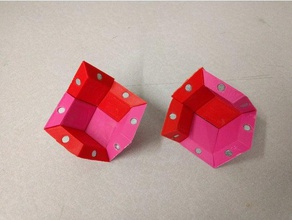 eşkenar dodecahedron manyetik karo matematik sanatı Katalanca openscad çokyüzlülere kenar denir 3d print model - Mito3D
