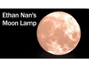la luna de lámpara decoración 37mm agujero ethan 3d nan lunar 3d print model - Mito3D