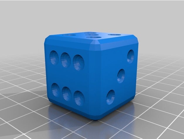 minha personalizado carregado truque dice3 dados 3D print model - Mito3D