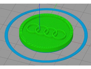 audi moneta chip shopping 1 euro monete & distintivi 3d print model - Mito3D