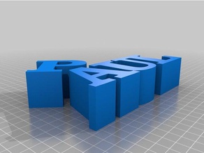 paul 2 Wort Skulptur Skulpturen kundengebundene 3d print model - Mito3D