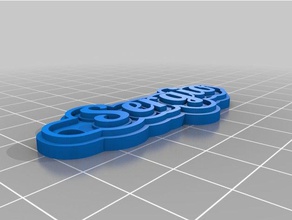 minha personalizado de várias linhas tag chaveiro sergio chaveiros 3d print model - Mito3D