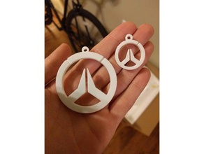 overwatch logo keychains props 3d christmas ornament keychain cosplay 3d print model - Mito3D