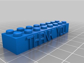 meine kundengebundenes lego-block-Kette keychain - van horn Bau-Spielzeug kundengebundene 3d print model - Mito3D