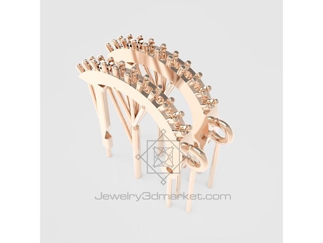 earrings classic simple style - jewelry 3d models dlp jewelry3dmarket sla 3D print model - Mito3D