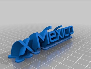 x méxico de la oficina personalizado 3d print model - Mito3D
