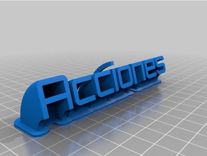 acciones office customized 3d print model - Mito3D