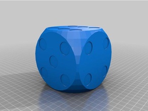 rigged dice 75 6 customized 3d print model - Mito3D