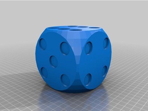 rigged dice 75 6 d3 customized 3d print model - Mito3D