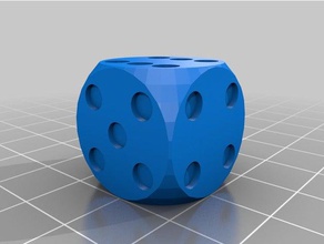 rigged dice 20mm 75p r6 w1 customized 3d print model - Mito3D