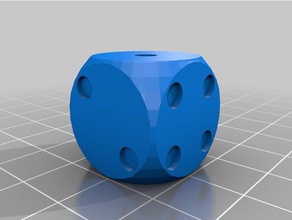rigged dice 20mm 75p r1 w1 customized 3d print model - Mito3D