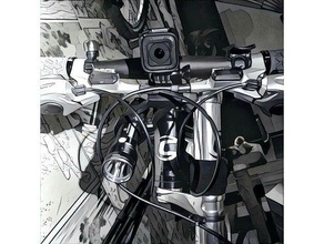 gopro + olight suporte para montagem em bicicleta esporte & ao ar livre moto cannondale a canhoto monte 3d print model - Mito3D