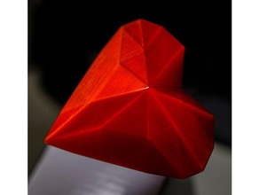 gem heart 3d print model - Mito3D