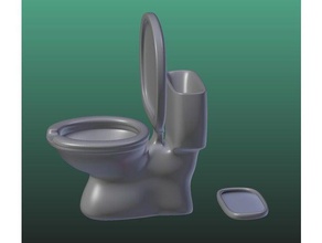 toilet ashtray decor smoke seat 3d print model - Mito3D
