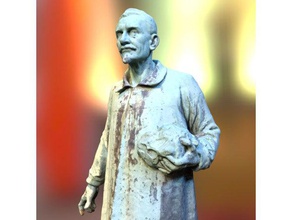 auto-retrato scans e réplicas A impressão 3d Digitalização em barba bronze casaco homem de idade escandinavos escultura crânio pé curta 3d print model - Mito3D